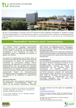Wissenschaftliche*r Mitarbeiter*in