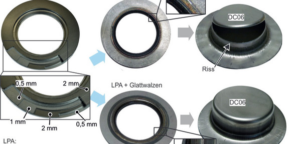 Herstellung des Tiefziehwerkzeuges durch hybride Fertigung mit einer Tiefziehtiefe von 21 mm und einem Tiefziehverhältnis von 1,9