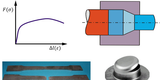 Force-displacement-curve, Cold Forging, Tensile Test Specimen, Deep-Drawing