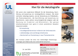 Hiwi für die Metallografie